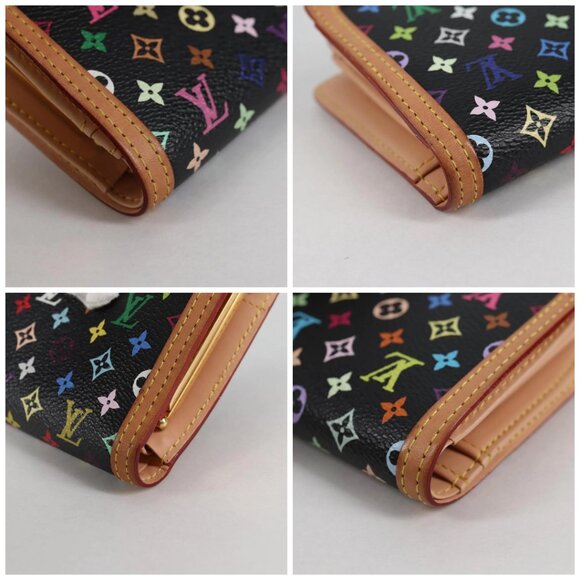 LOUIS VUITTON Multicolor Portefeuille Viennois Wallet Black - Picture 16 of 16